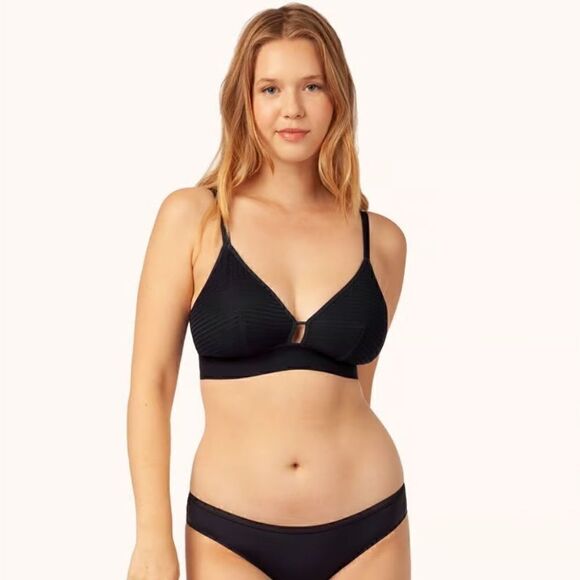 Lively Black Unlined Bralette Size 3 - Picture 1 of 8